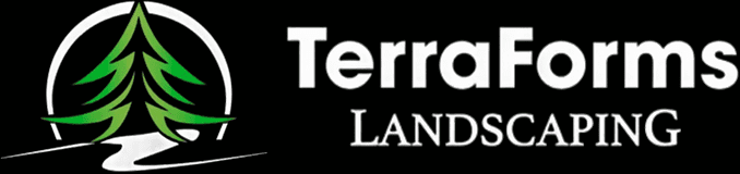 TerraForms Landscaping logo with tree design